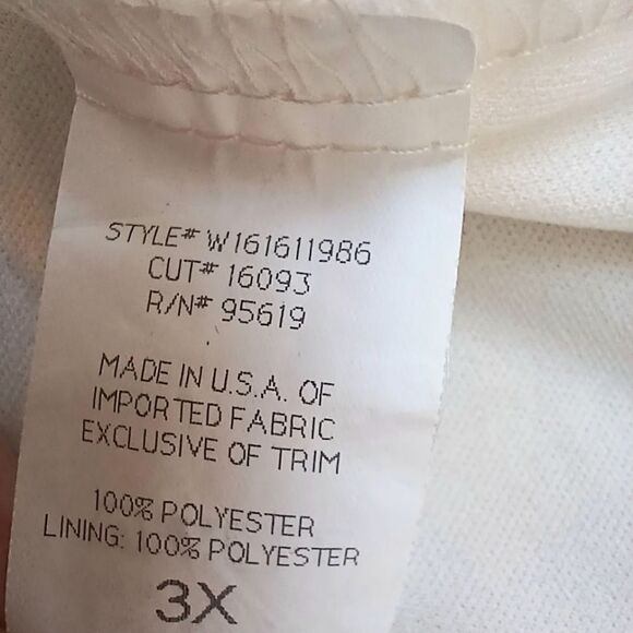 JOHN PAUL RICHARD Chiffon Blouse Summer Top Boho Print Short Sleeve Plus Size 3X - Picture 8 of 12